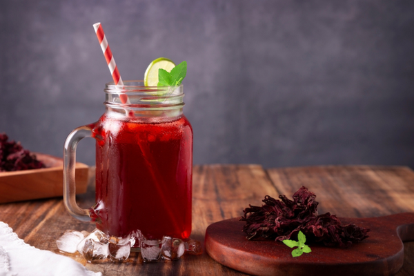 Refreshing Hibiscus Tulsi Cooler